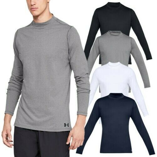 Under Armour Mens Coldgear Mock Fitted Top Ua Base Layer Thermal Warm Golf Gym