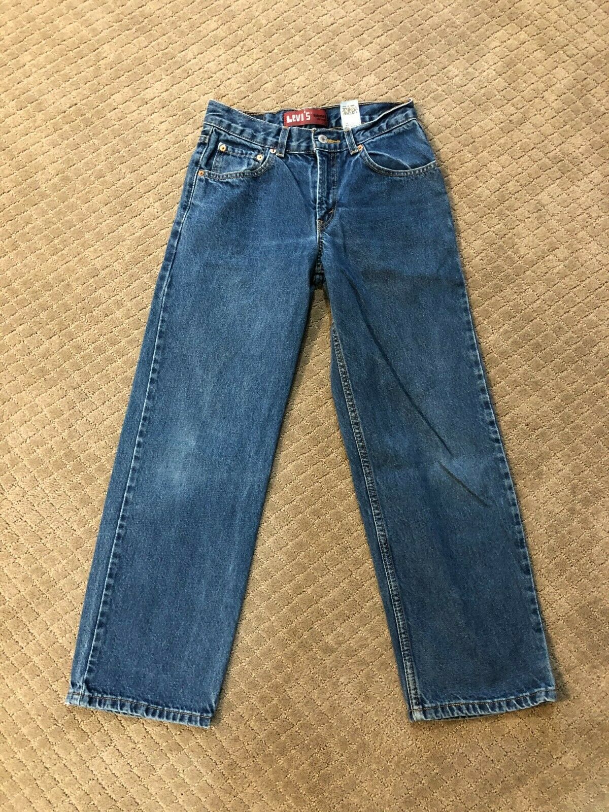 Vintage Levi's Boy 550 Relaxed Straight Blue Denim Jeans - Size 16 R (28x28)