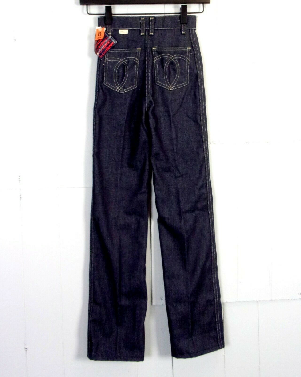 vtg 70s JC Penney NOS NWT deadstock Super Denim Jeans Kids Long 8 Slim