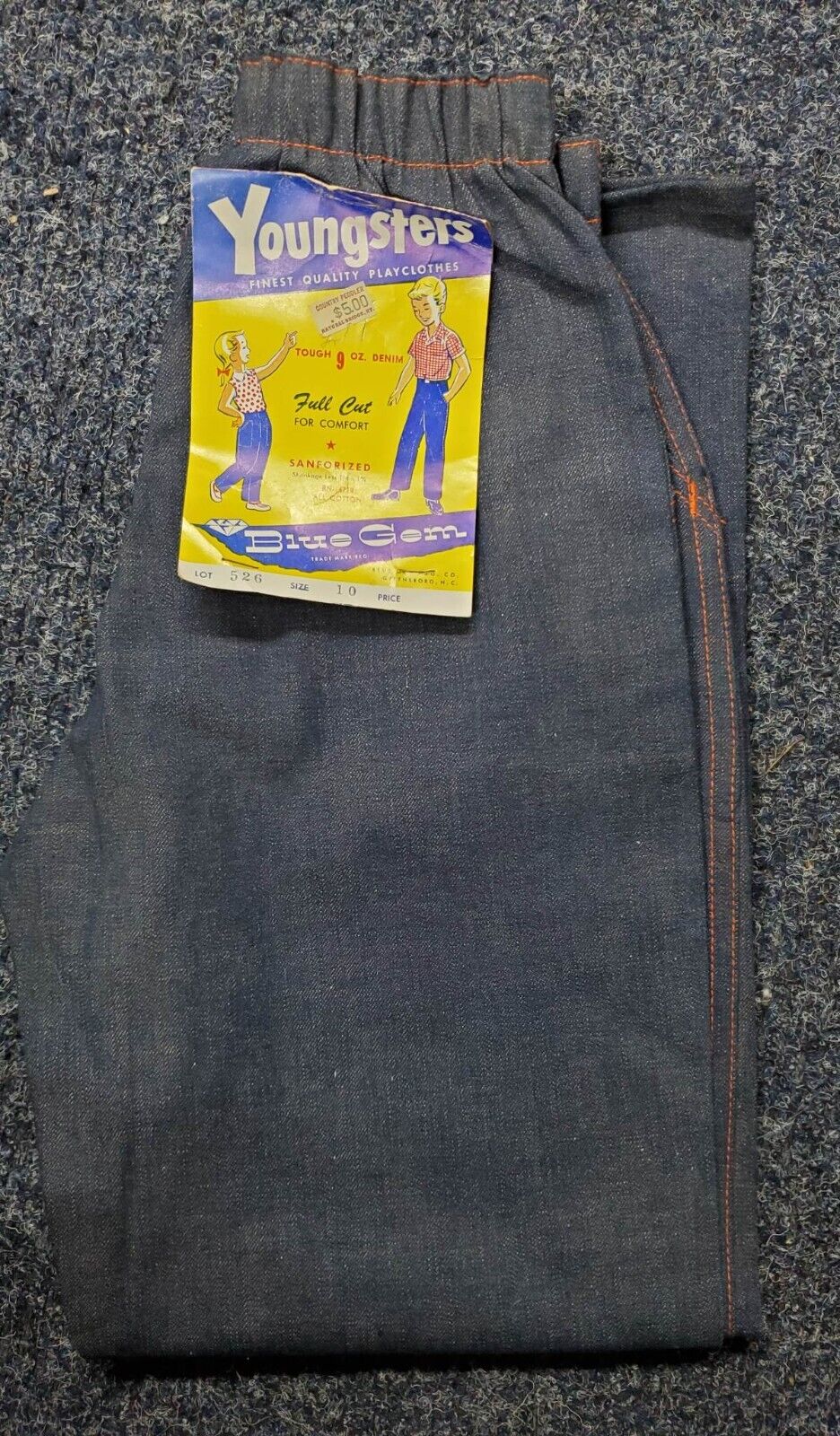 NOS Vintage Youngsters sanforized  jeans. Size 10.