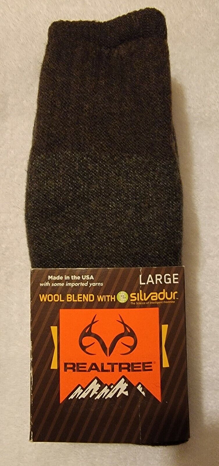Realtree Large Crew Socks Supersoft Wool With Odor Protection - 2 Pairs
