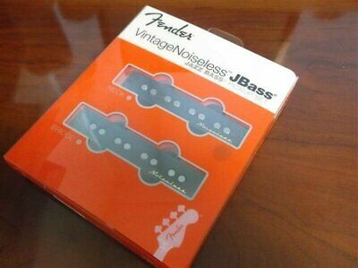 NEW - Fender Vintage Noiseless Jazz Bass Pickup Set - BLACK, 099-2102-000