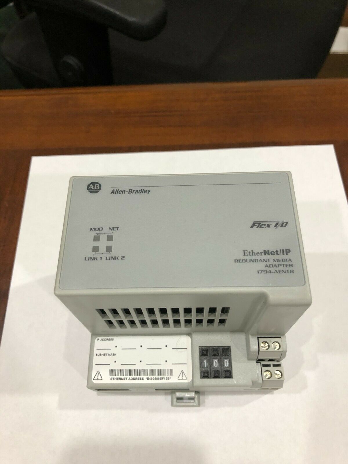 Allen Bradley 1794-anetr Flex Io Ethernet/ip adapter Redundant Media