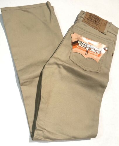 Levi's SaddleMan Boot Pants/Jeans Children's Khaki Size 12 Slim W23 Vintage