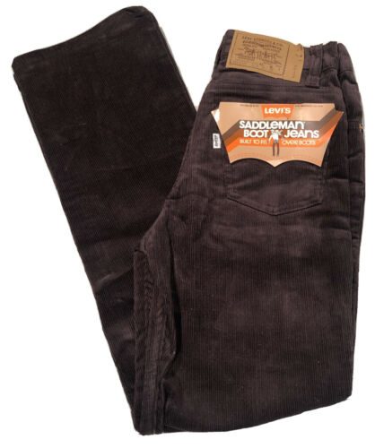 Levi’s Brown Corduroy Children's Saddleman Boot Pants/Jeans W24 L26.5 Vintage