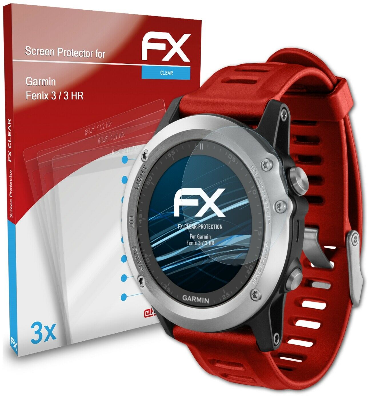 atFoliX 3x Screen Protector for Garmin Fenix 3 / 3 HR clear