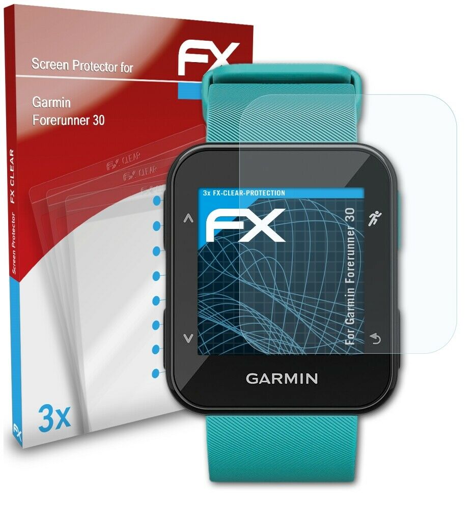 atFoliX 3x Screen Protector for Garmin Forerunner 30 clear