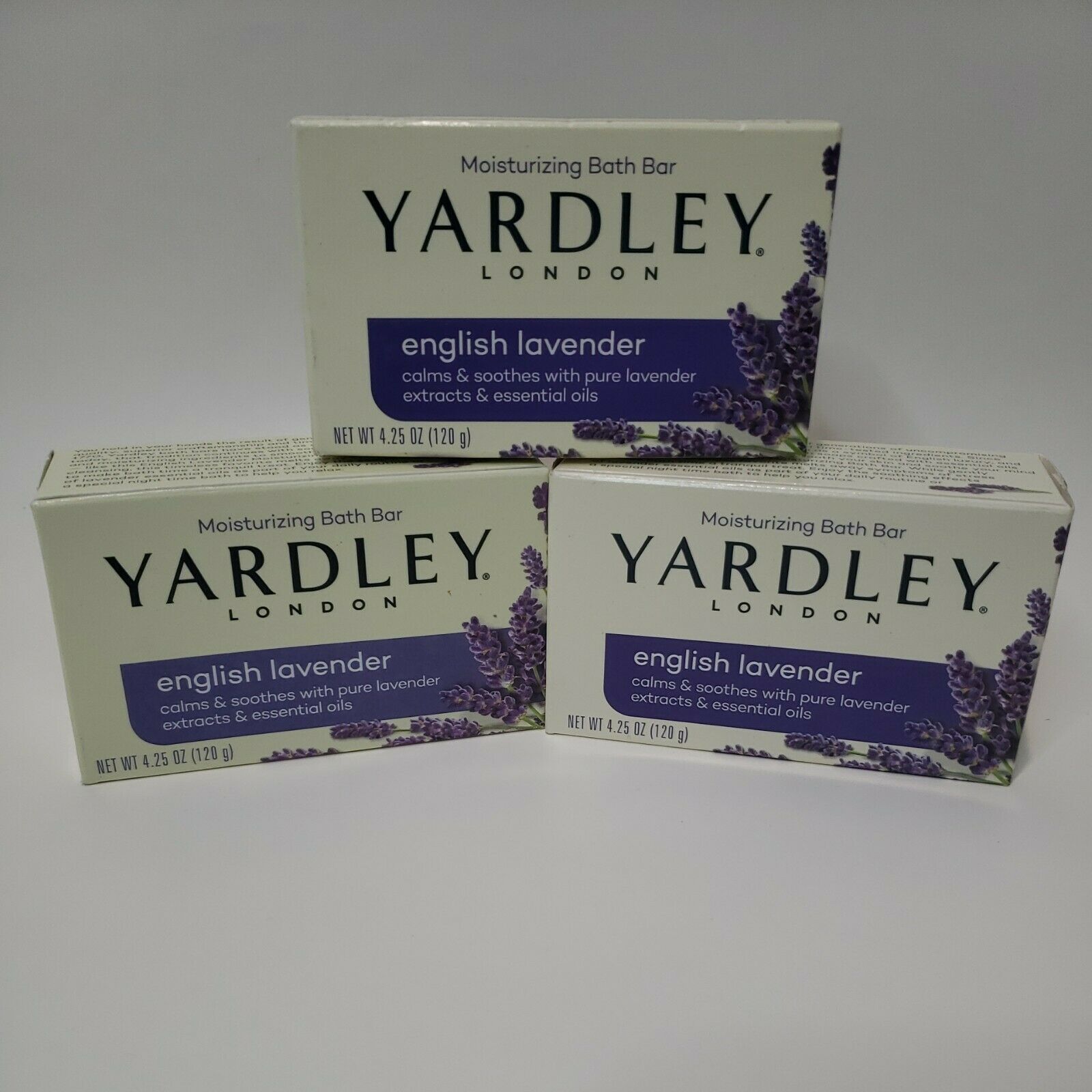 (3 Pack) Yardley Bar Soap English Lavender w/Essential Oils 4.25oz   Made in USA