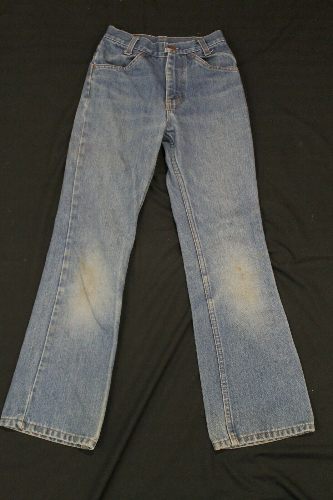 Vintage 1970s Child Size Blue Jeans Denim Unbranded 22