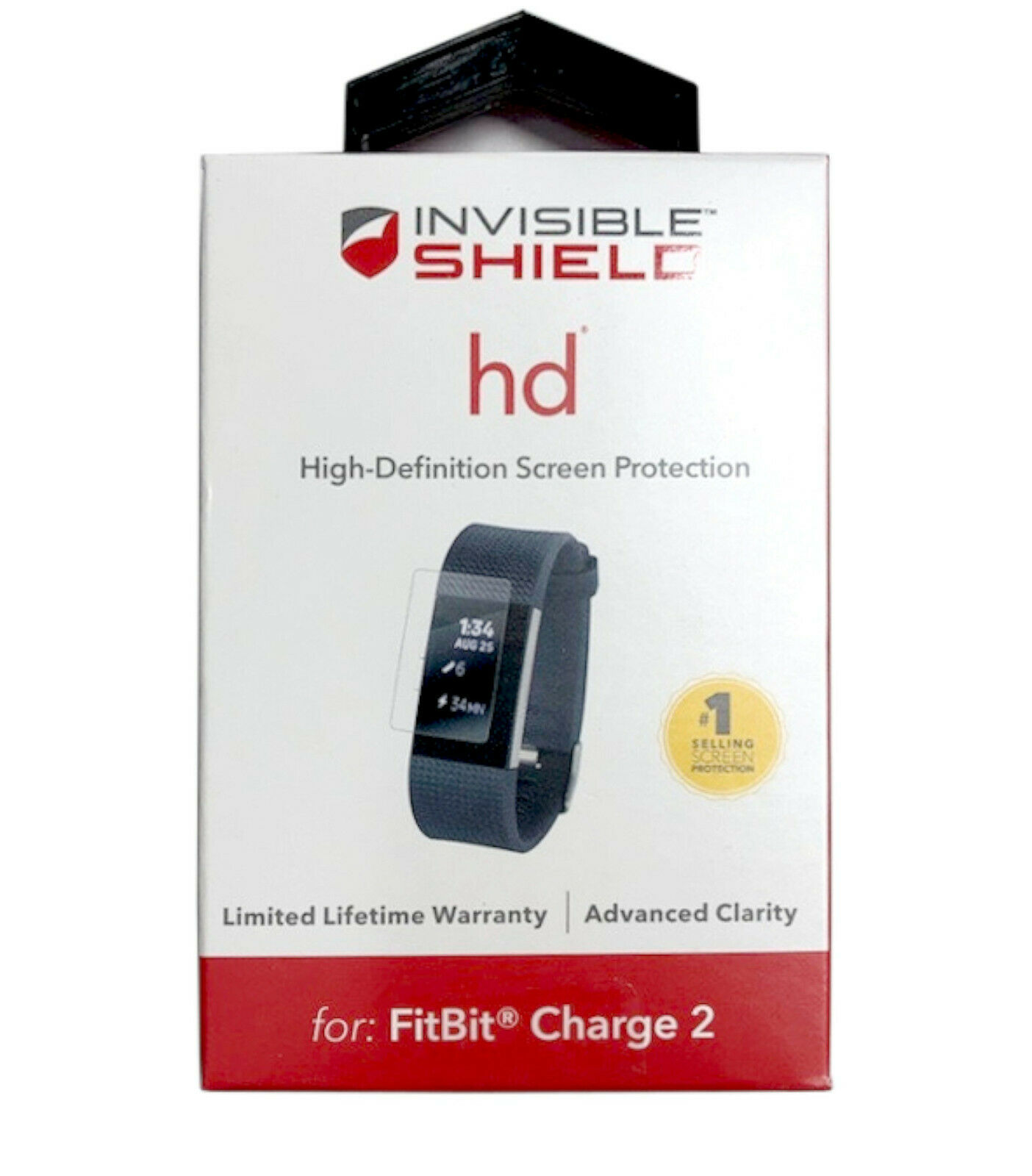 NEW ZAGG InvisibleShield HD Screen Protector for Fitbit Charge 2 ultra clear