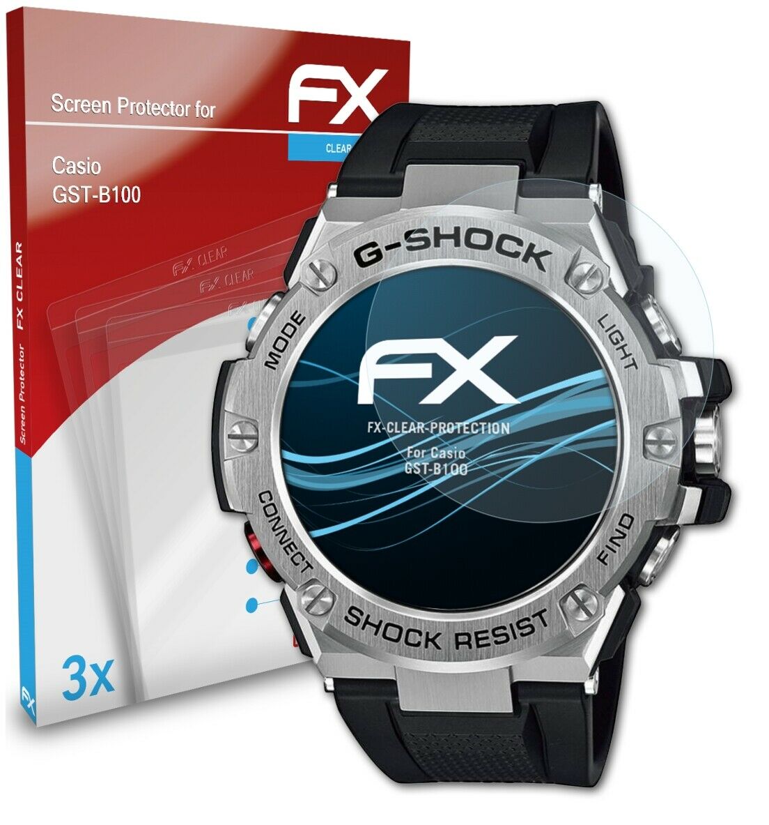 atFoliX 3x Screen Protection Film for Casio GST-B100 Screen Protector clear